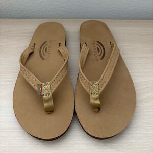 Rainbow Tan Flip Flops